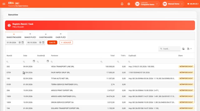 Prezentarea modulului Financiar