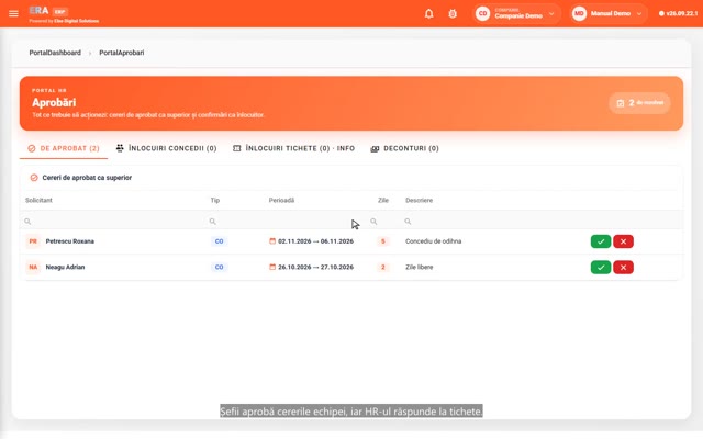 Prezentarea Portalului HR