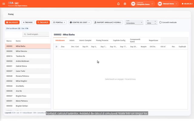 Prezentarea modulului Salarizare
